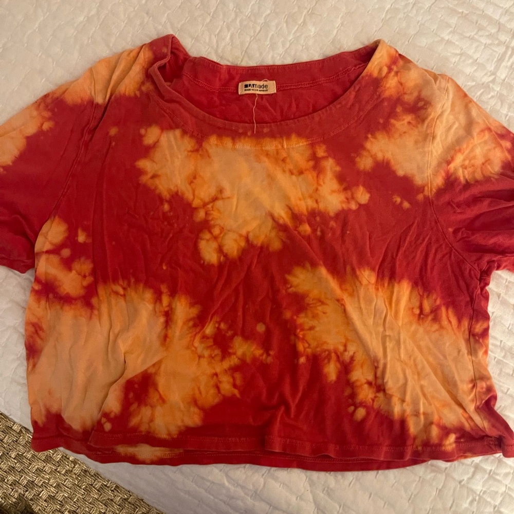 Tie-Dye Red and Orange Women's Top